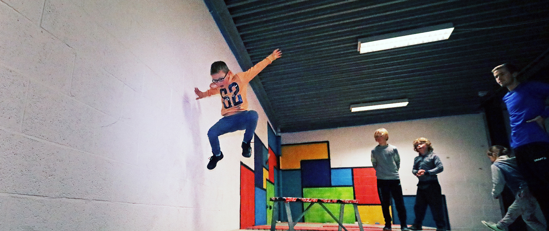 Kinderfeestje Freerunnen binnen